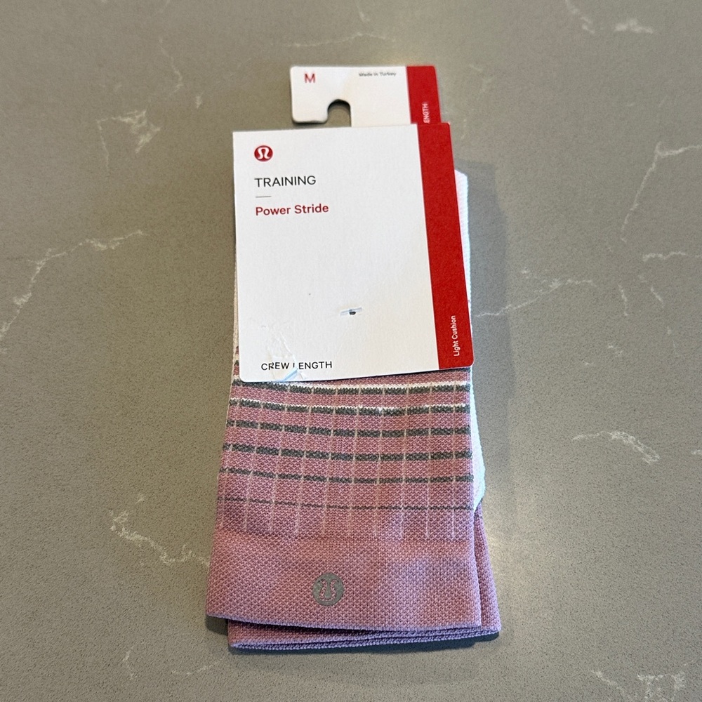 Lululemon Women's Power Stride Crew Socks *Reflective NWT Size M